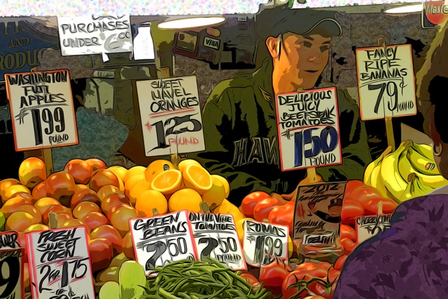 Fruit Vendor, Pike’s Market, Seattle Washington © 2012 by Yolanda V. Fundora. All rights reserved. 